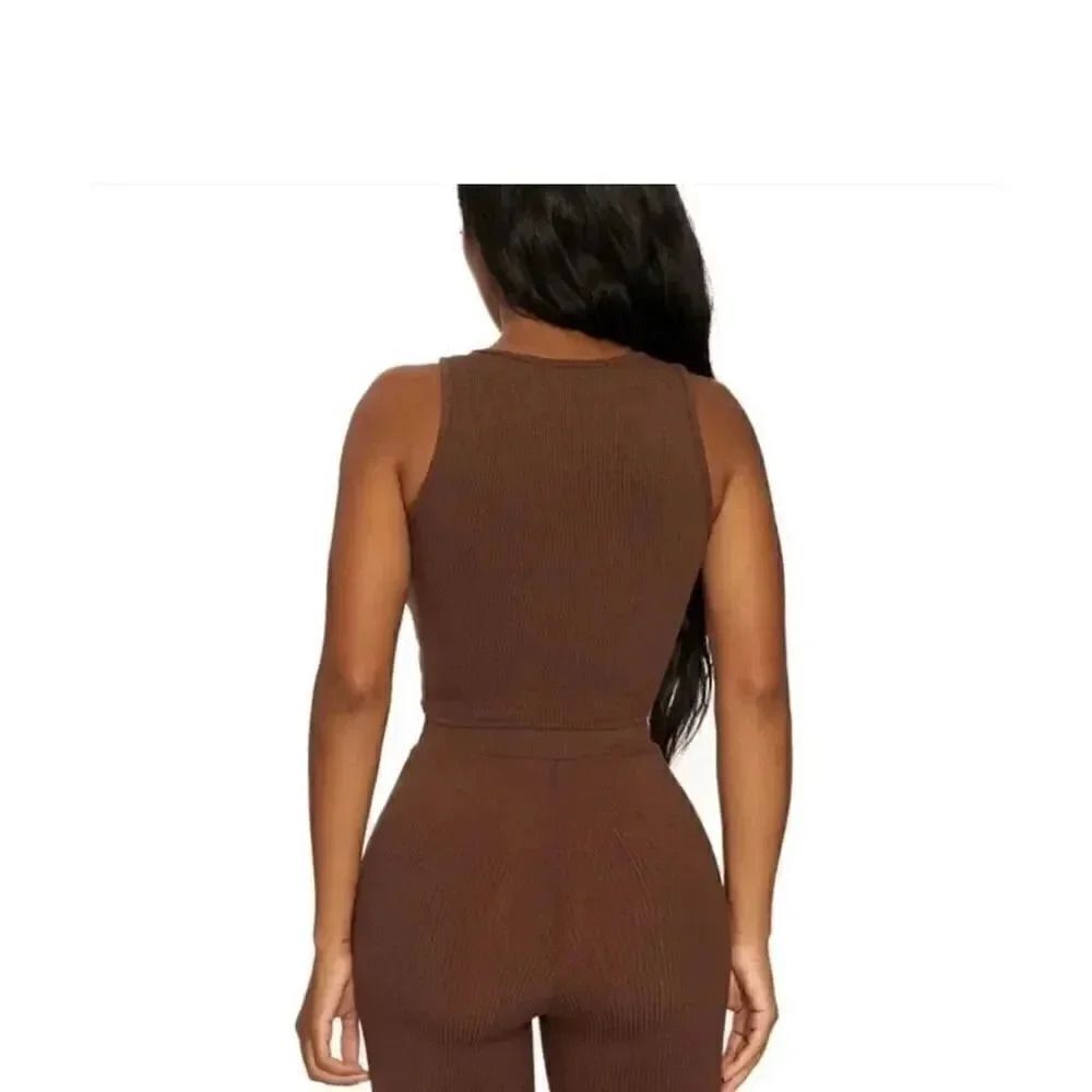 Naked Wardrobe Tank U Next Snatched Crop Lightweight SZ L #1660 - Picture 2 of 12